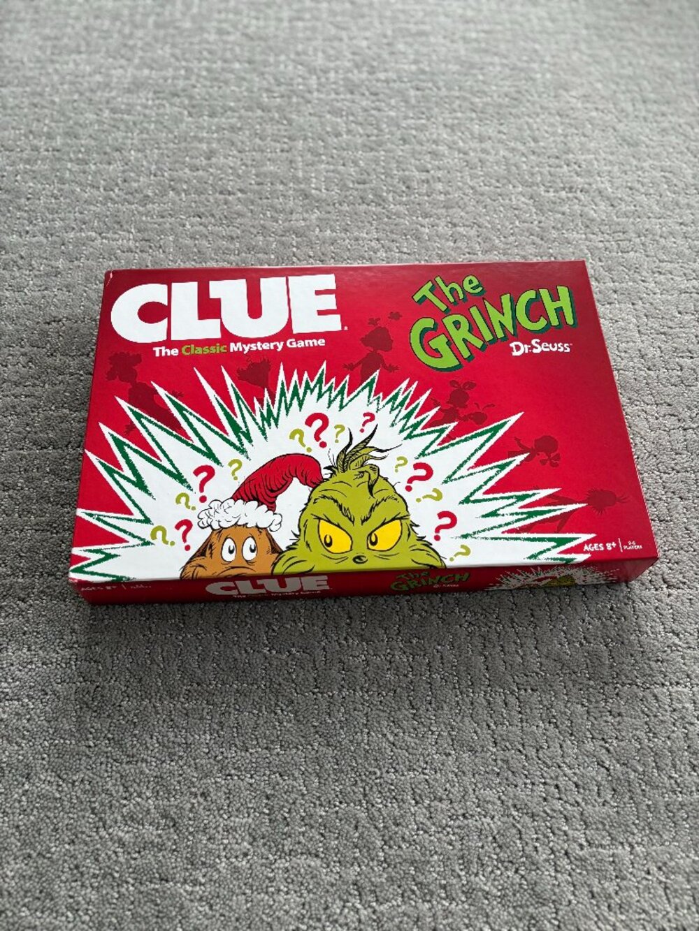 CLUE Dr Seuss Grinch Christmas How The Grinch Stole Christmas Edition Board Game